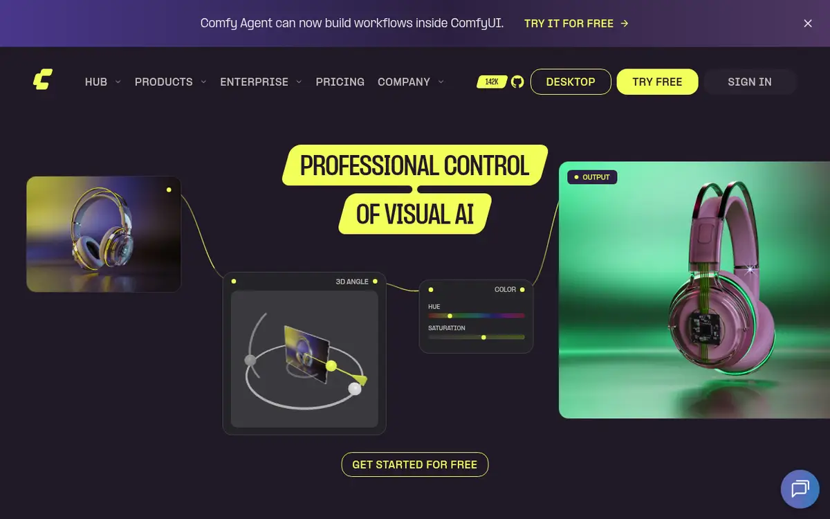 Page d’accueil officielle de Comfy